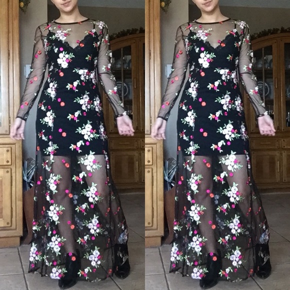 Forever 21 Dresses & Skirts - 🌸Embroidered Mesh Dress
